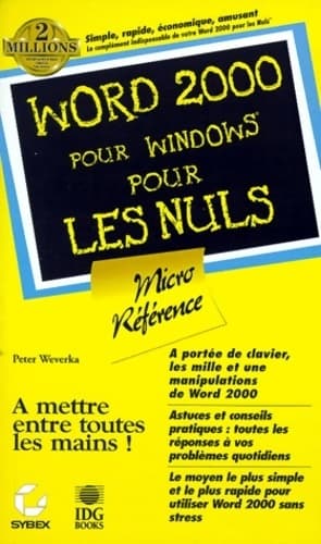 Word 2000 pour Windows pour les nuls - Peter Weverka