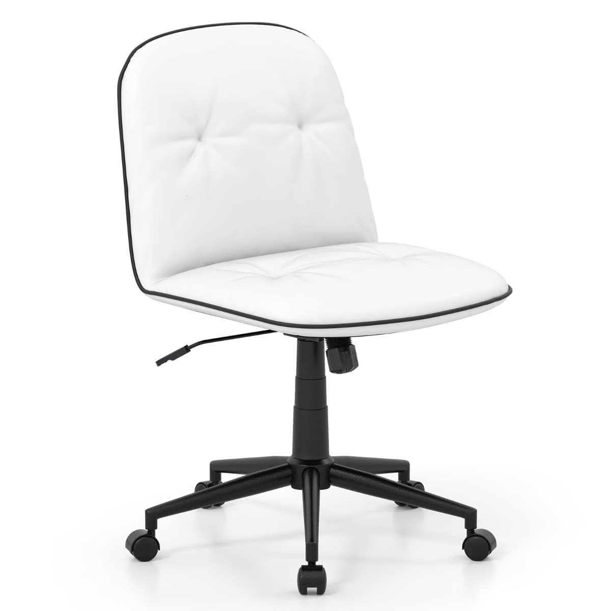 Chaise de Bureau sans Accoudoirs Chaise de Travail Pivotante avec Hauteur Réglable Fonction Bascule