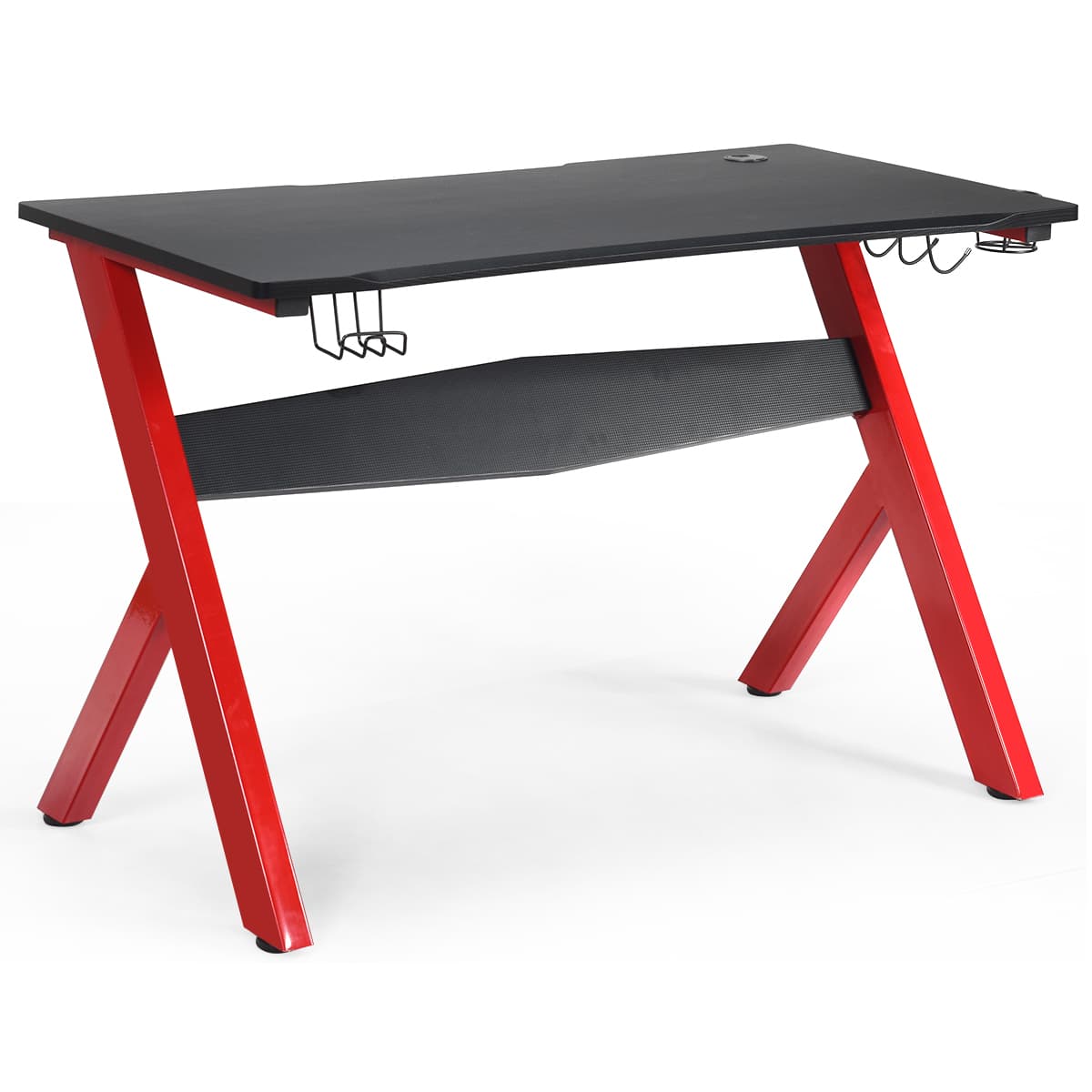 Bureau Gamer pour E-Sport avec Porte-Gobelet Tapis de Souris Support pour Ecouteurs en Fibre de Carb