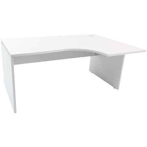 Bureau Compact Panneau L 180 Cm Droite Gris Clair