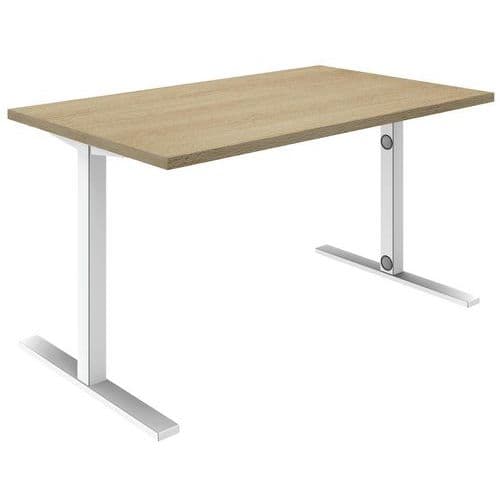 Bureaux Droit Fixe Idea L 140 Cm Chene