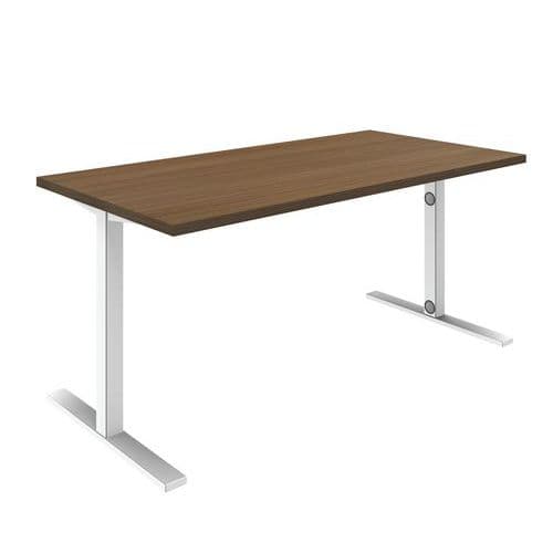 Bureaux Droit Fixe Idea L 160 Cm Noyer