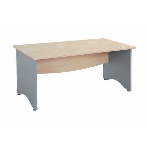 Bureau Droit L120 Pieds Pann. Aluminium Gamme Galaxy