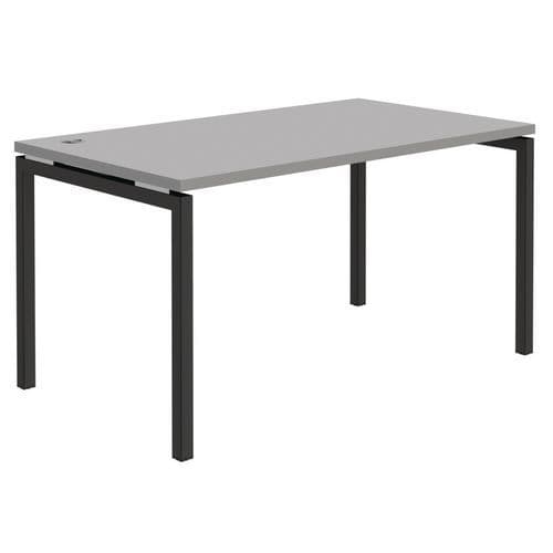 Bureau Droit - Gris Clair - Open - Hauteur 140 Cm