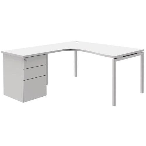 Bureau Compact Avec Caisson L Ht:120 Cm