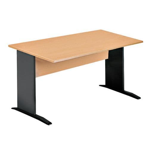 Bureau Droit L140 Pieds L Gris Anthrac. G Amme Office Ii