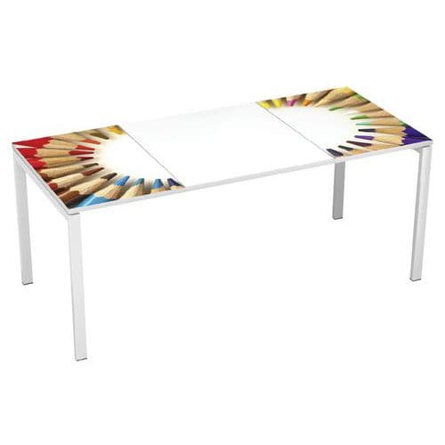 Bureau Easy Office 180 Cm - Crayon Couleur Manutan Expert