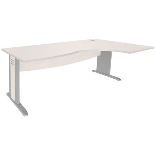 Bureau AsymÃ©trique PiÃ¨tement En MÃ©lamine Ã D. 160 Cm T.2318