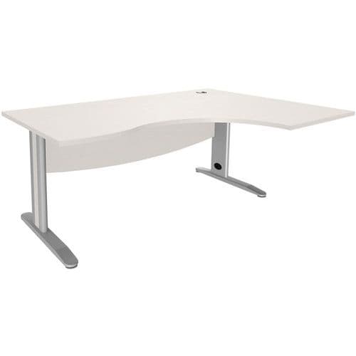 Bureau AsymÃ©trique PiÃ¨tement MÃ©tal Ã Droite 160 Cm T.2318