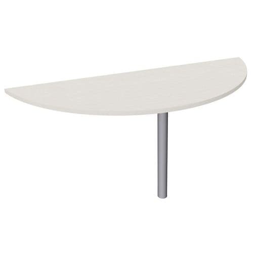 Extension Quatuor 1/2 Lune 140 Cm 60 Cm Blanc Et Alu