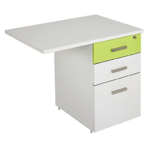 Retour Suspendu LinÃ©o 80x60 Caiss.3tir. Blc 1 FaÃ§ade Anis