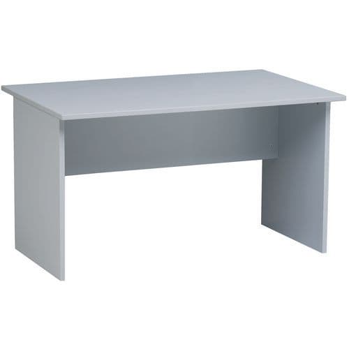 Bureau L140 Pieds Panneaux Gris Solo