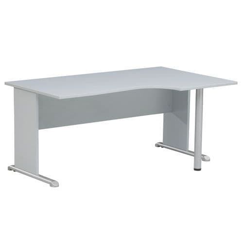 Bureau Compact Gauche Pieds L Gris Solo