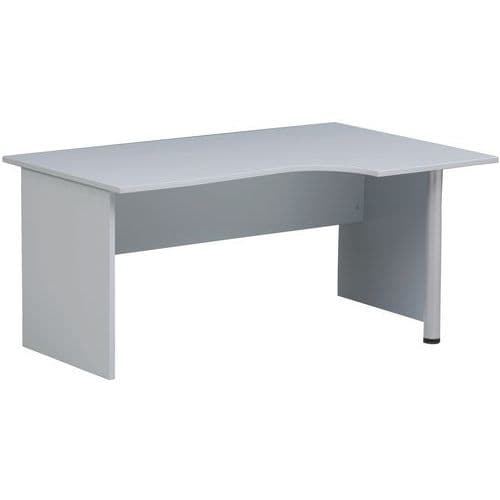 Bureau Compact Droite Pieds Pa Panneaux Gris Solo