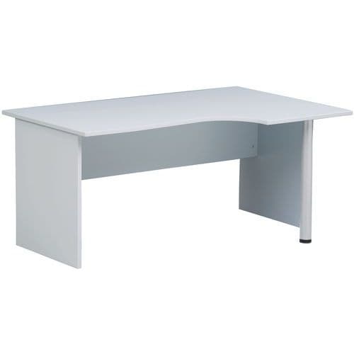 Bureau Compact Gauche Pieds Pa Panneaux Gris Solo