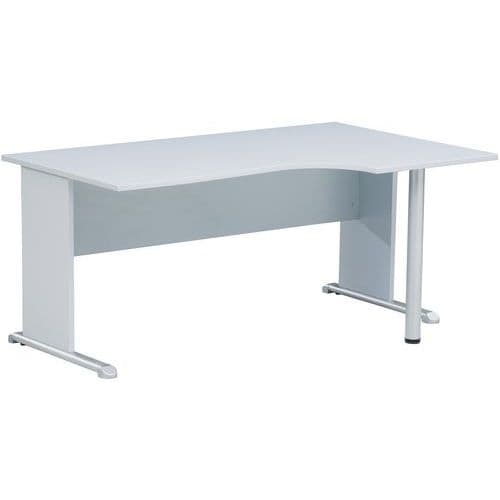 Bureau Compact Droite Pieds L Gris Solo